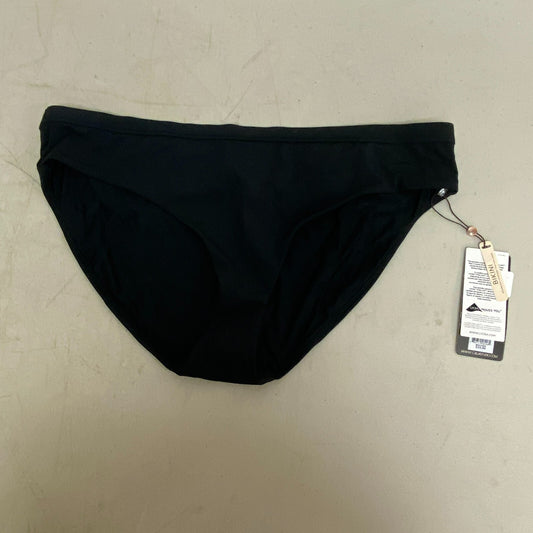 Calia Womens Wide Banded Bottom Bikini Caviar Black Solid Stylish WSA18404