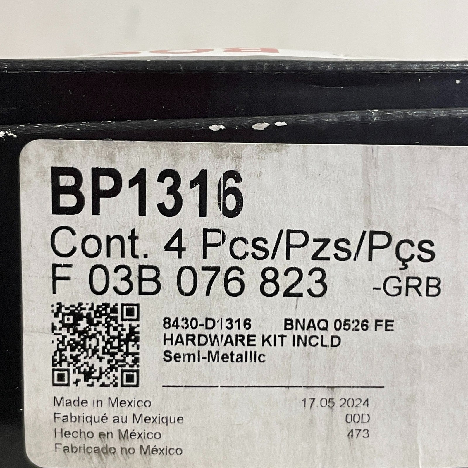 BP1316 Bosch Brake Pad Sets 2-Wheel Set Front for MB Mercedes Van Sprinter 2500