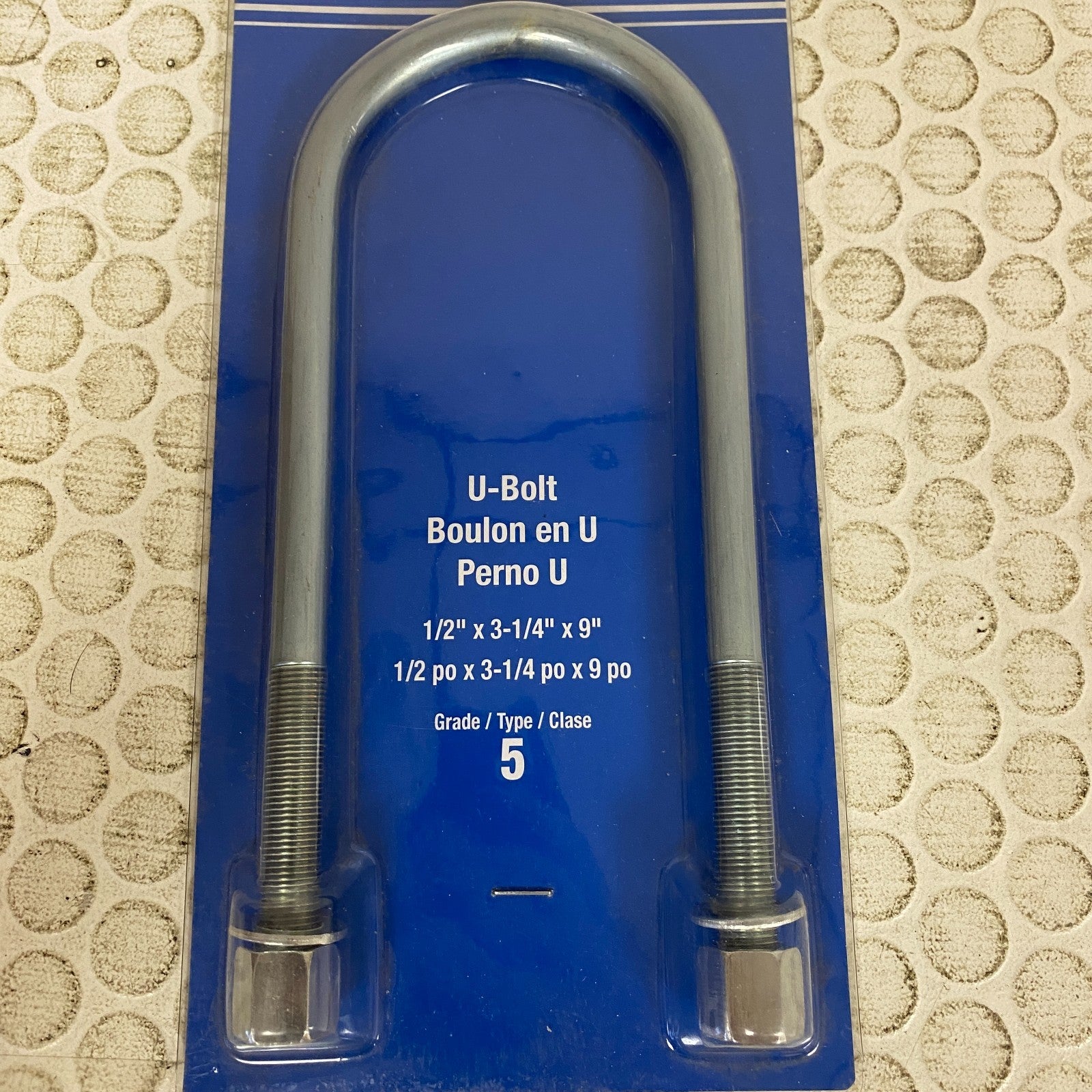 CARQUEST U-Bolt CPF41104 1/2"x3-1/4"x9" Grade 5 Steel Leaf Spring Clamp