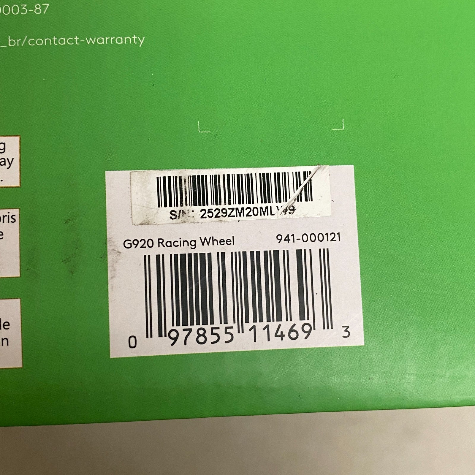 Logitech G920 Driving Force Racing Wheel & Pedals for Xbox Series X|S, Xbox New.