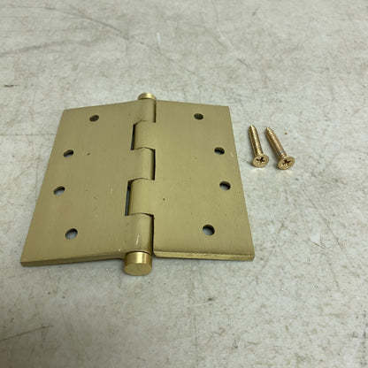 Signature Hardware 4" Solid Brass Mortise Door Hinge - Satin Brass