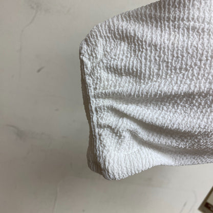 Calia Women's Swim Collection Knot Front Racerback Bikini Top White WSA23211N