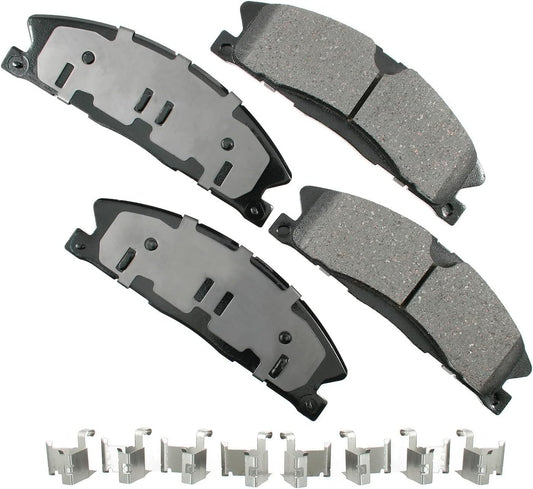 Akebono ProACT ACT1611 Ultra-Premium Ceramic Front Disc Brake Pads Set Gray