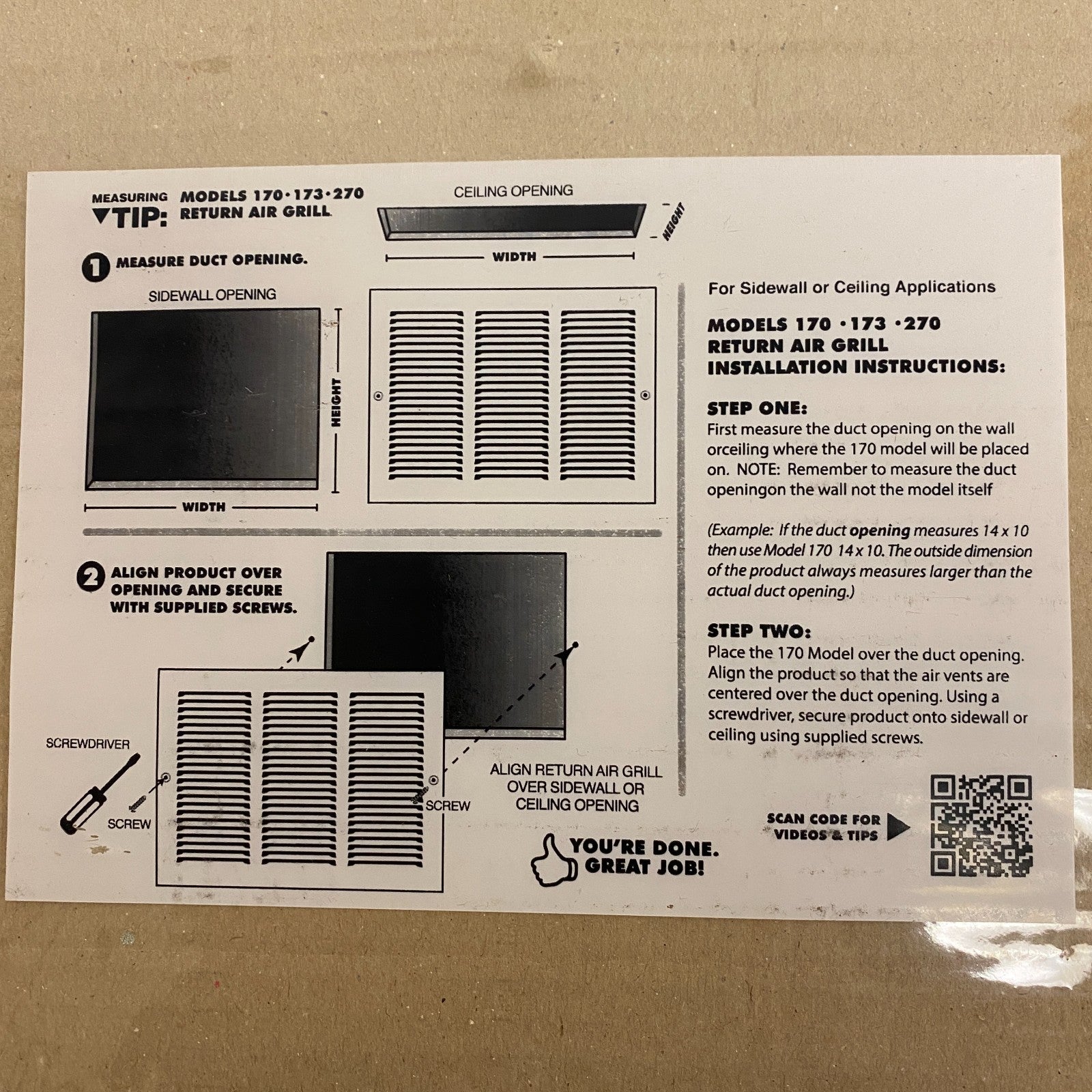 Everbilt 16″x 8″ White Steel Return Air Grille Vent Cover