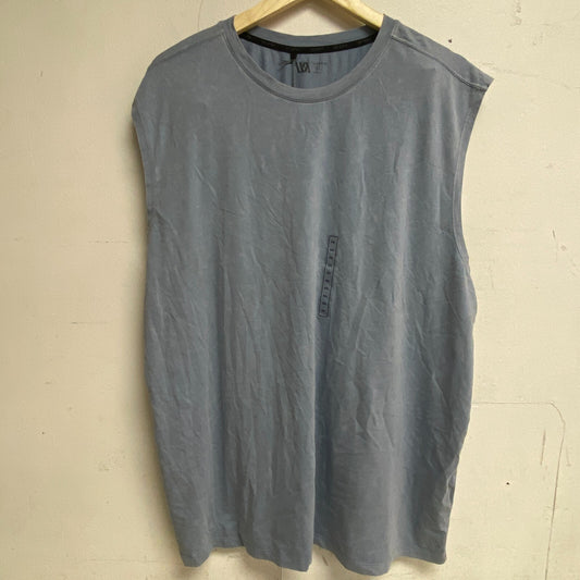 VRST Men's Essential Relaxed Muscle Tank Round Neck Muted Denim MAX232101 New