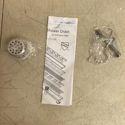 Signature Hardware 18" Cohen Linear Tile-In Shower Drain - Brushed Stainless S..