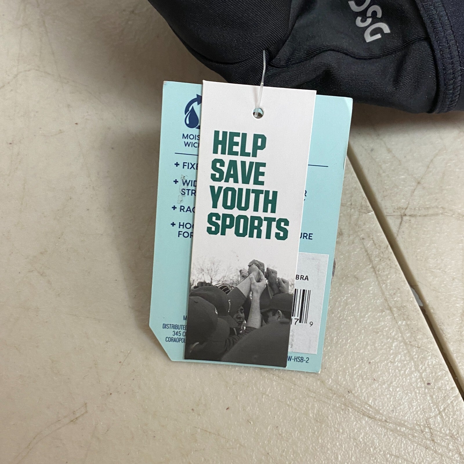 DSG Women's High Support Fixed Cup Wide Racerback Bra Pure Black DAW21715 New