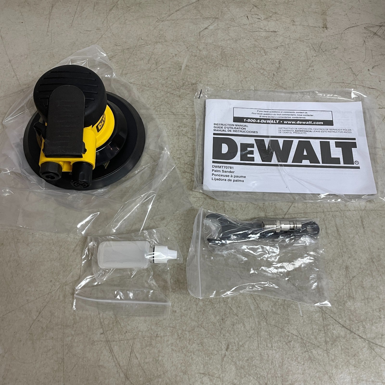 DeWalt 6" Pneumatic Palm Sander DWMT70781 Touch-Control 12,000 RPM
