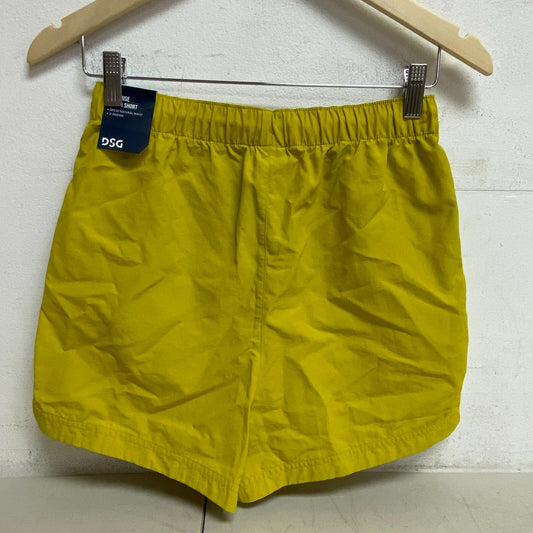 DSG Women's 3 in Notched Woven Shorts Grounded Yellow Solid Summer DAW13108