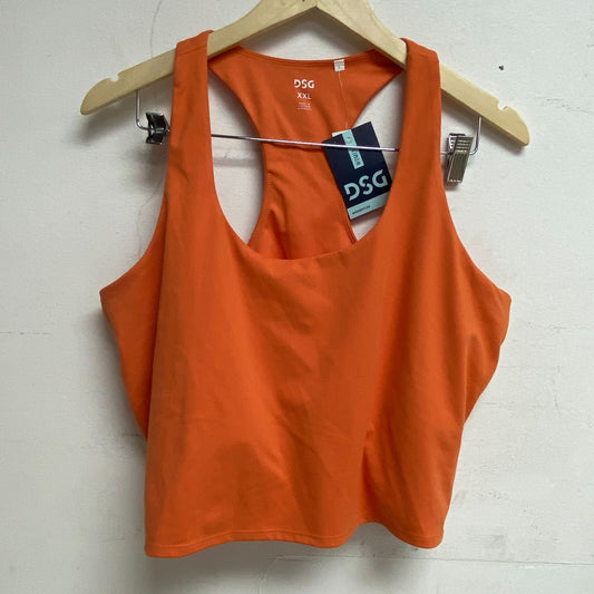 DSG Women's Momentum Crop Tank Halter Straps Fresh Tangerine DAW13301 New