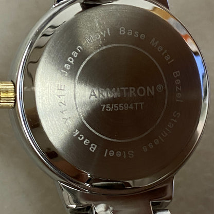 Armitron Women's 75/5594SVTT Diamond-Accented Two-Tone Bracelet Watch 75/5594TT