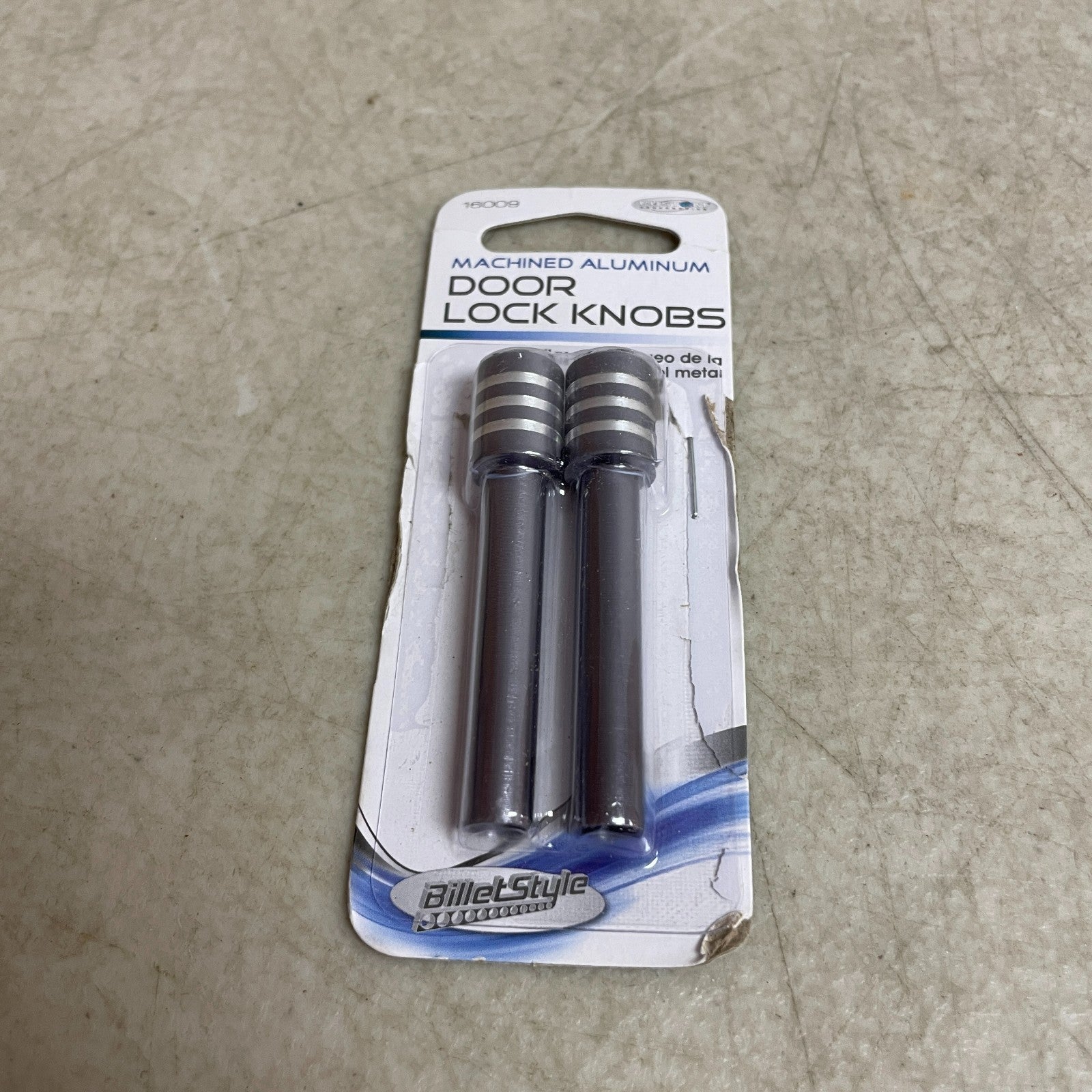 Custom Accessories Machined Aluminum Charcoal Billet Door Lock Knobs Set 16009