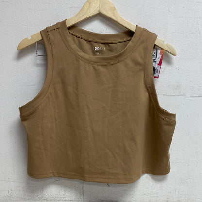 DSG TWITCH + ALLISON Women High Neck Fashion Crop Tank Sahara Sand BOSSW22301WP