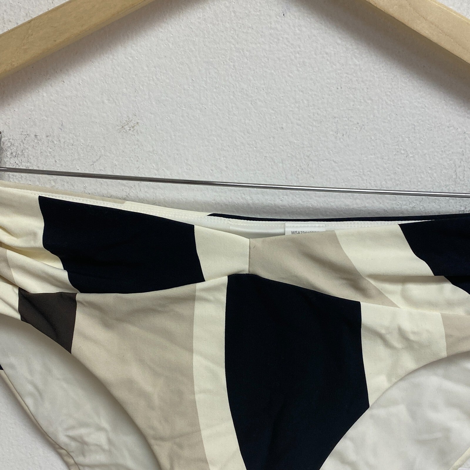 Calia Women's Shirred V Front Mid Rise Bottom Wavy Blocks Neutral WSA23415PRT