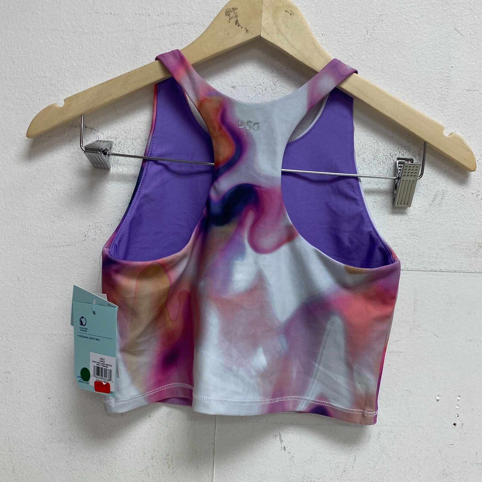 DSG Girls' Performance Bra Shelf Bra Tank Swim Top Melty Warm DAG13119PRT