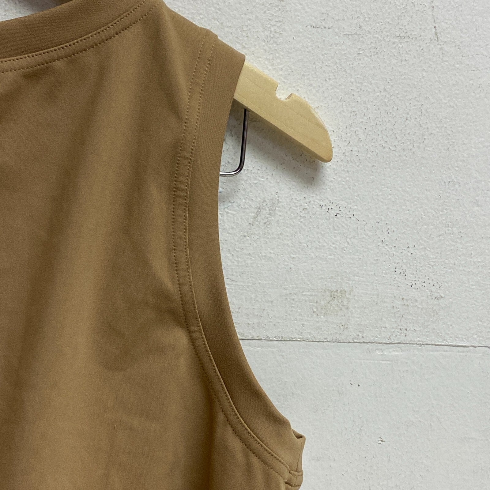 DSG TWITCH + ALLISON Women High Neck Fashion Crop Tank Sahara Sand BOSSW22301WP