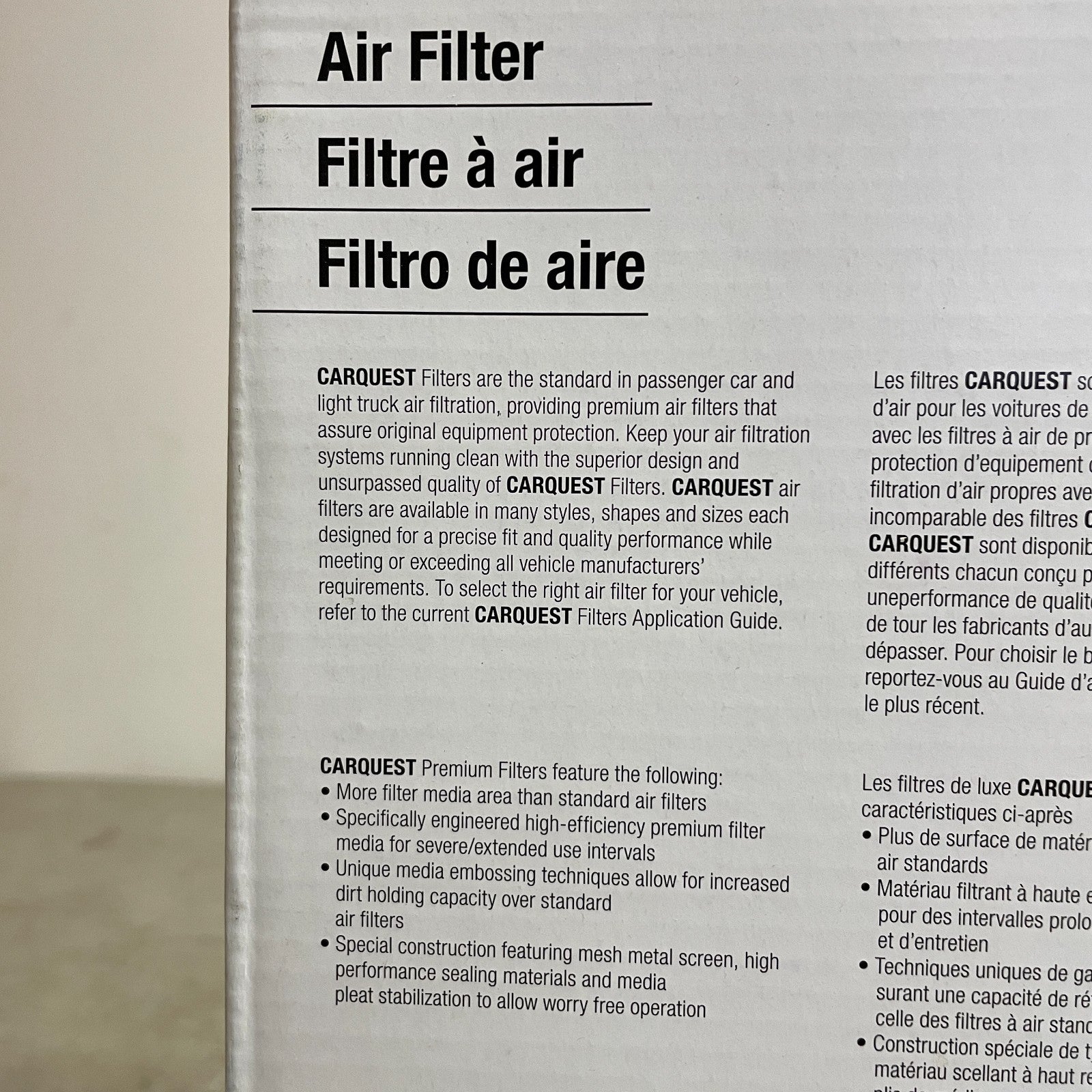 Carquest Engine Air Filter 87462 OE Fit for Mercedes-Benz Premium New