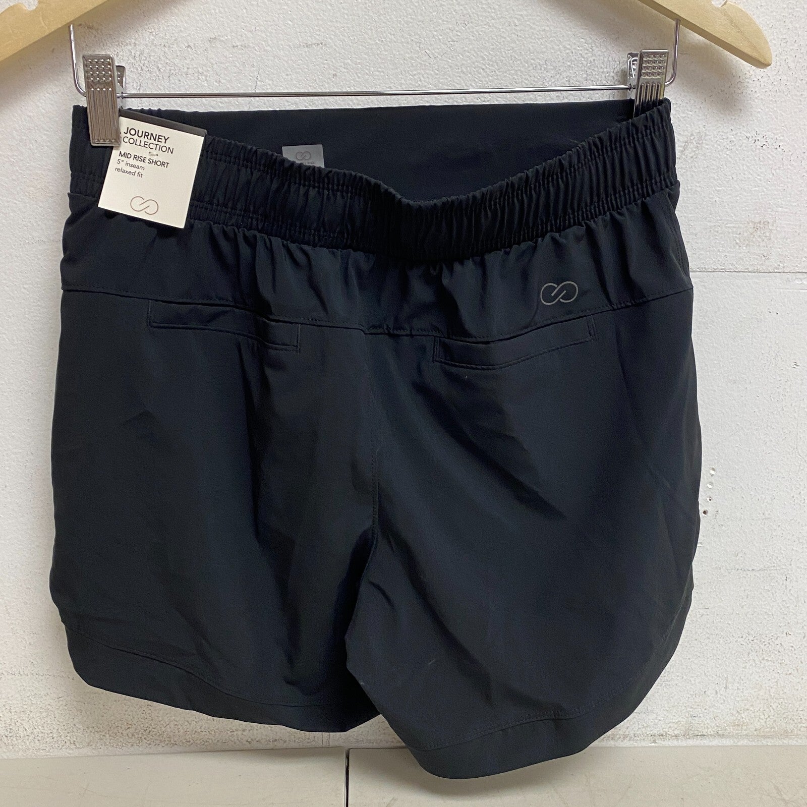 Calia Womens 5" Journey Woven Short Pure Black WAX12173 BRAND NEW