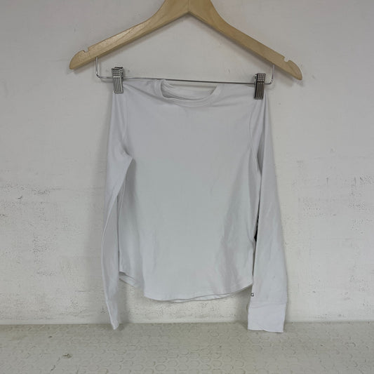 DSG Girls 365 Long Sleeve Tee White Soft Cotton Activewear Top DAG22109