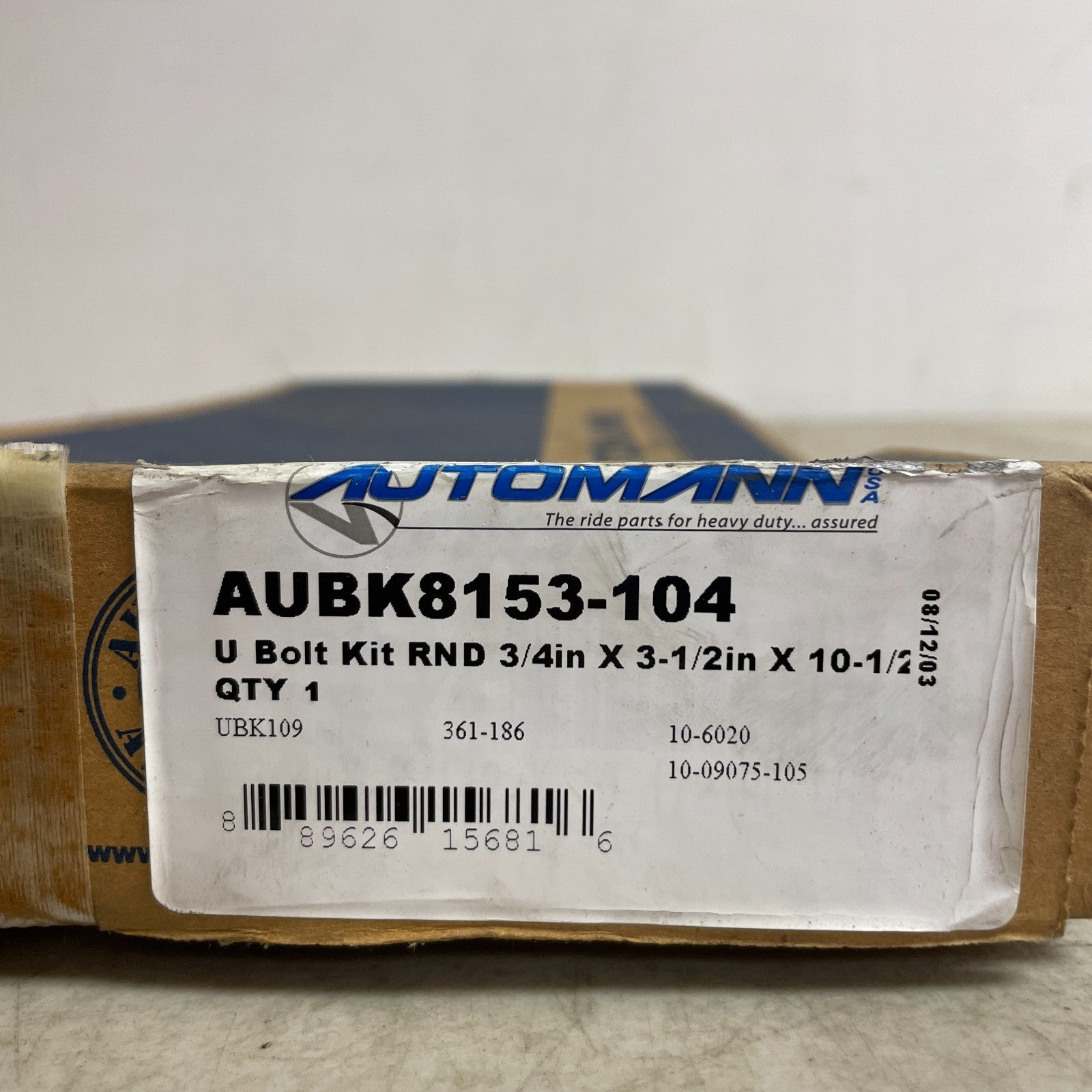 Automann U-Bolt Kit Round Bend Suspension AUBK8153-104