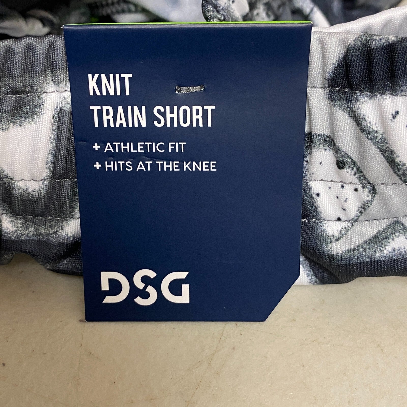 DSG Boys' Knit Training Shorts Athletic Fit Multi Tagger Pure White DAB13103PRT