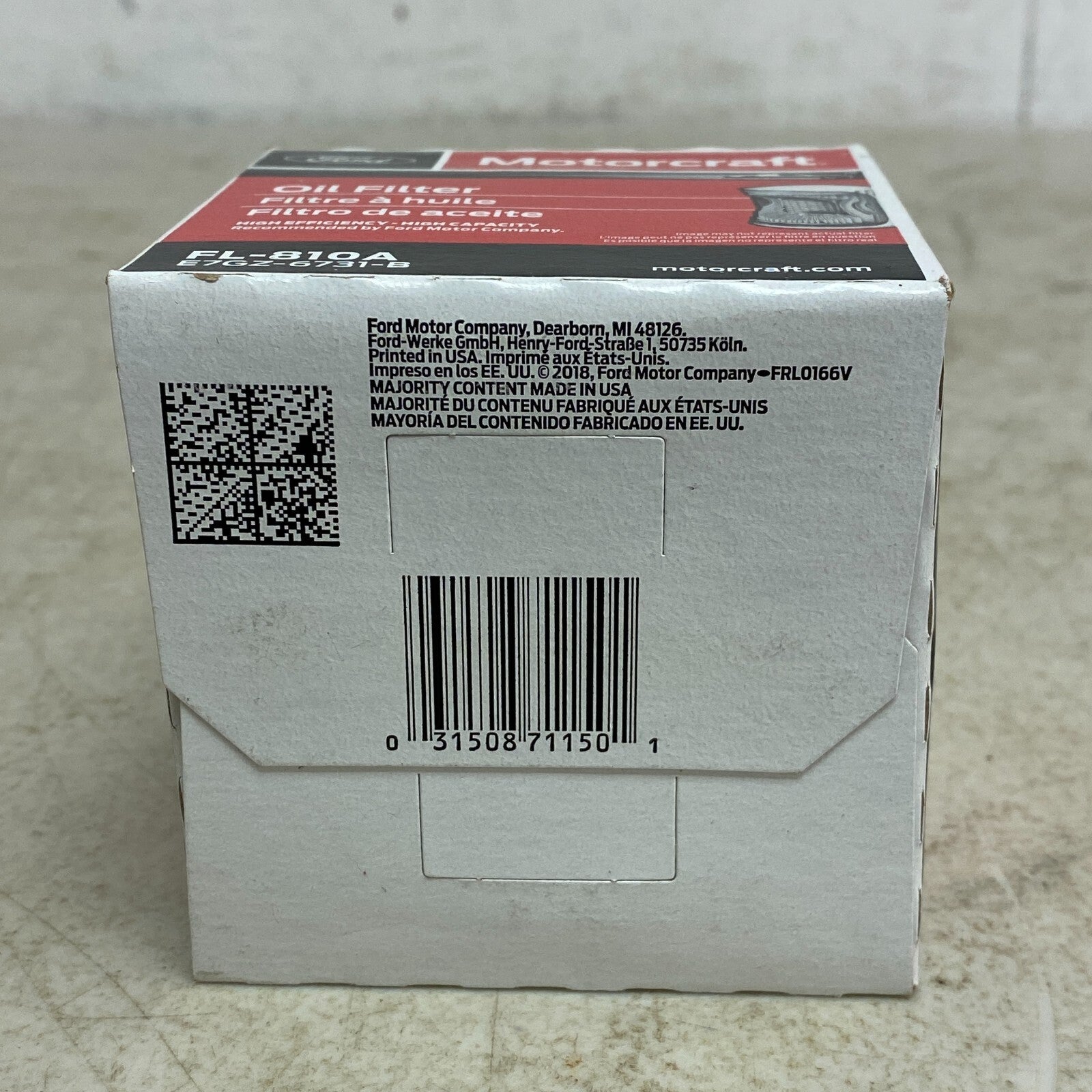 Ford Motorcraft High Quality Oil Filter FL-810A , E7GZ-6731-B New!