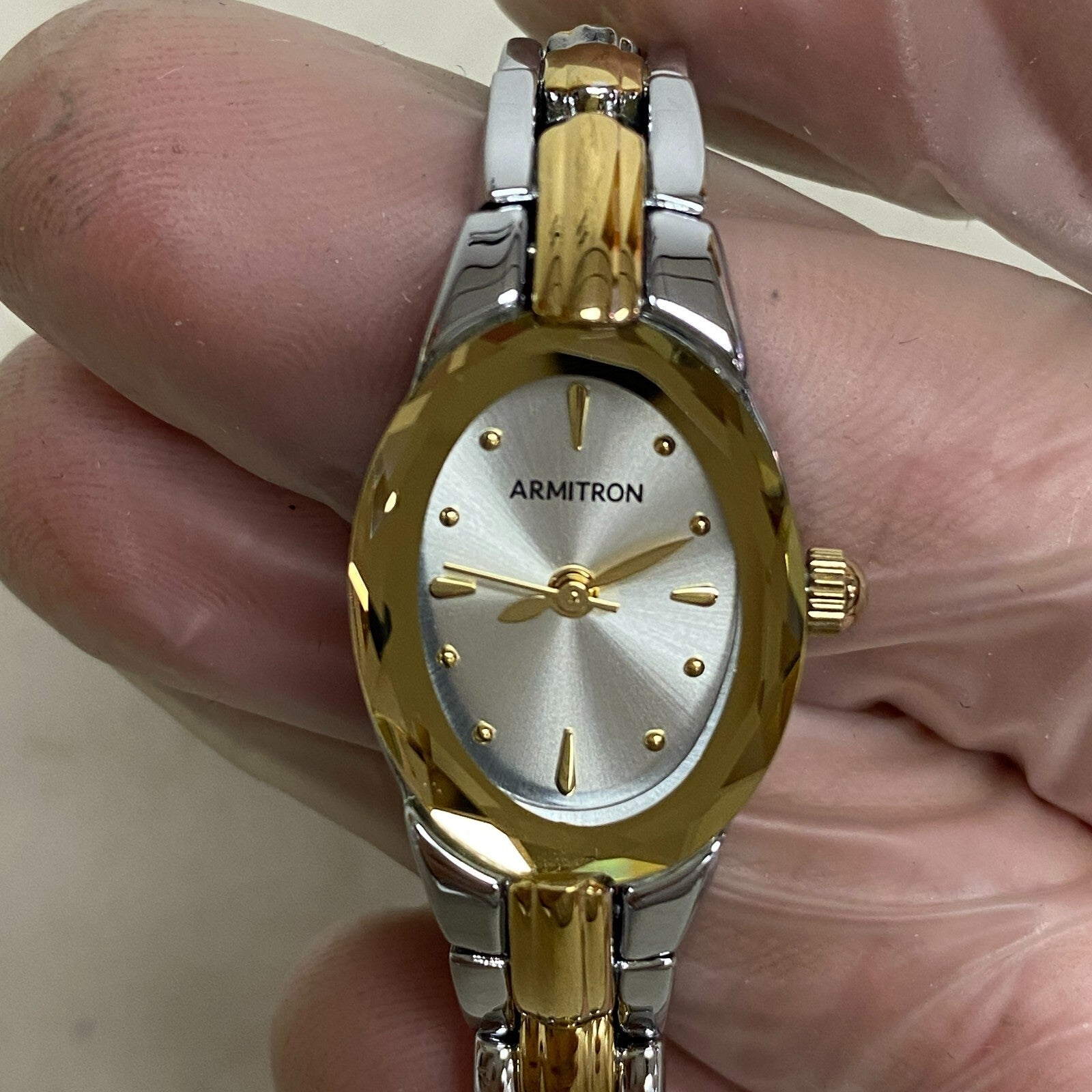 armitron womens watch 1Jewel Runs New Battery Swiss parts #75/3313ttg