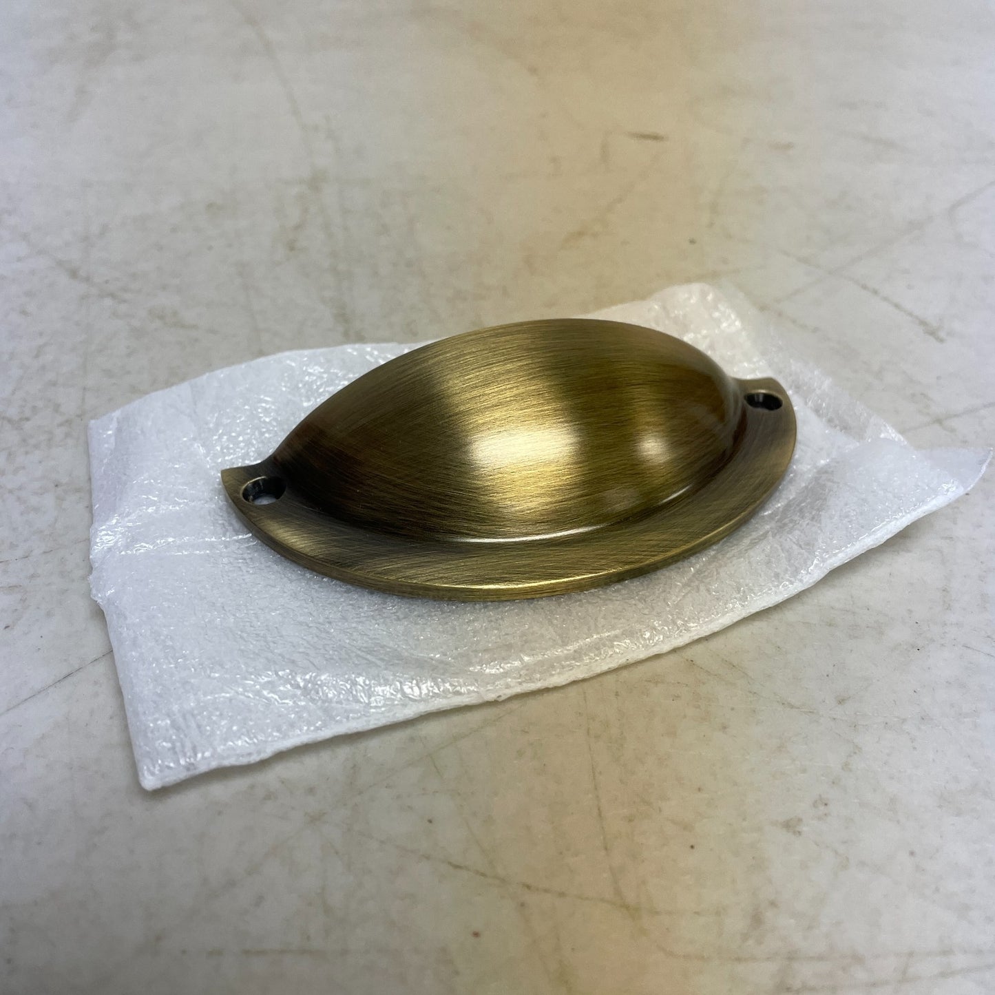 Signature Hardware Rustic Style Brass Traditional Cup Pull Antique Brass