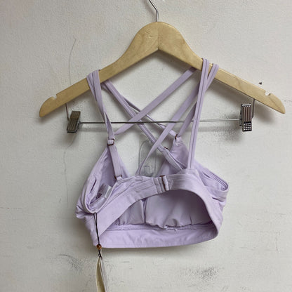 Calia Women's Swim Collection Strappy Back Racerback Bikini Top Blooming Lilac