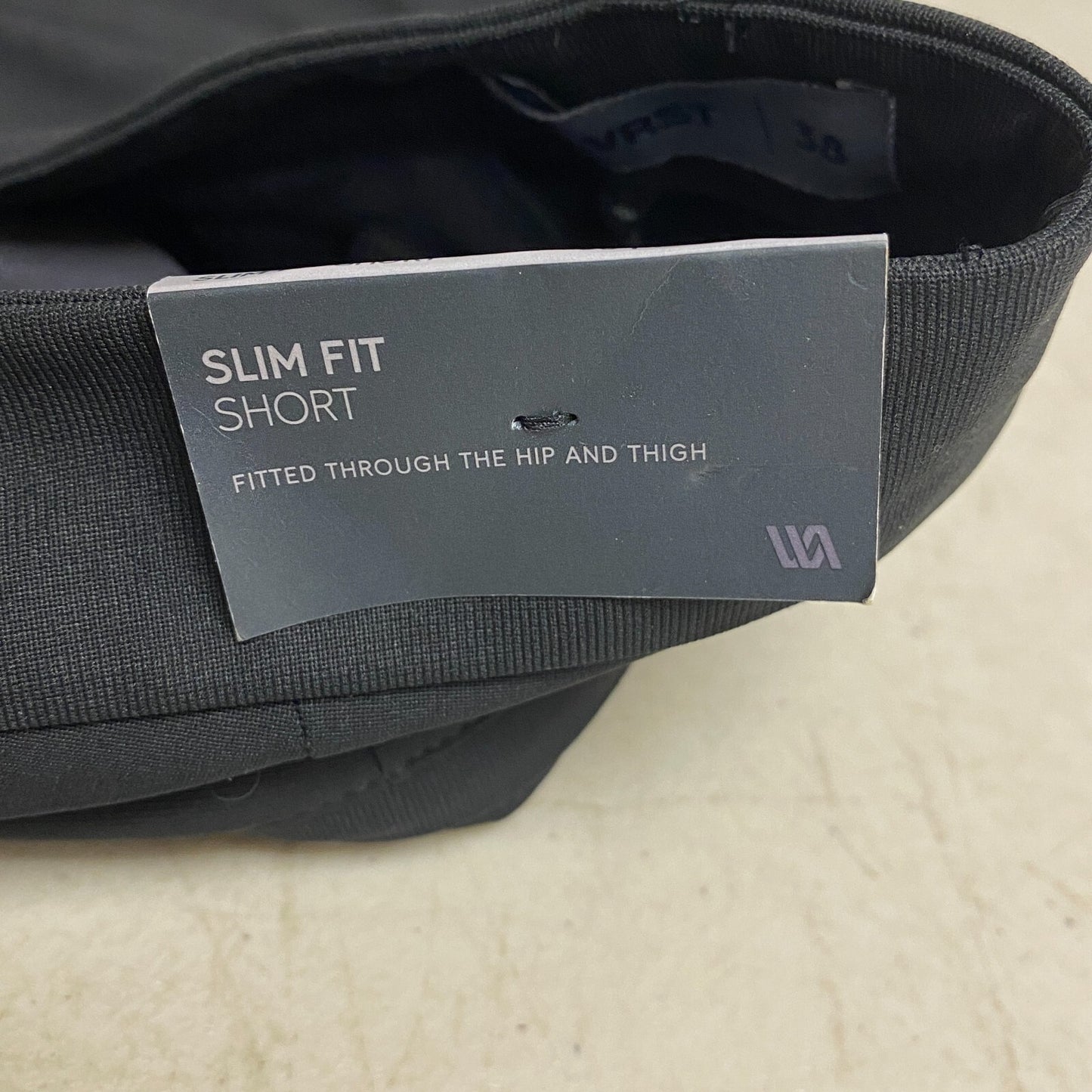 VRST Men's 7â Slim Fit Limitless Shorts  Flat Front Pure Black MAX2004167