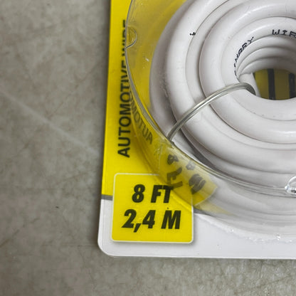 Dorman 10-Gauge White Primary Wire 8ft Automotive Stranded 2 Pack 85703