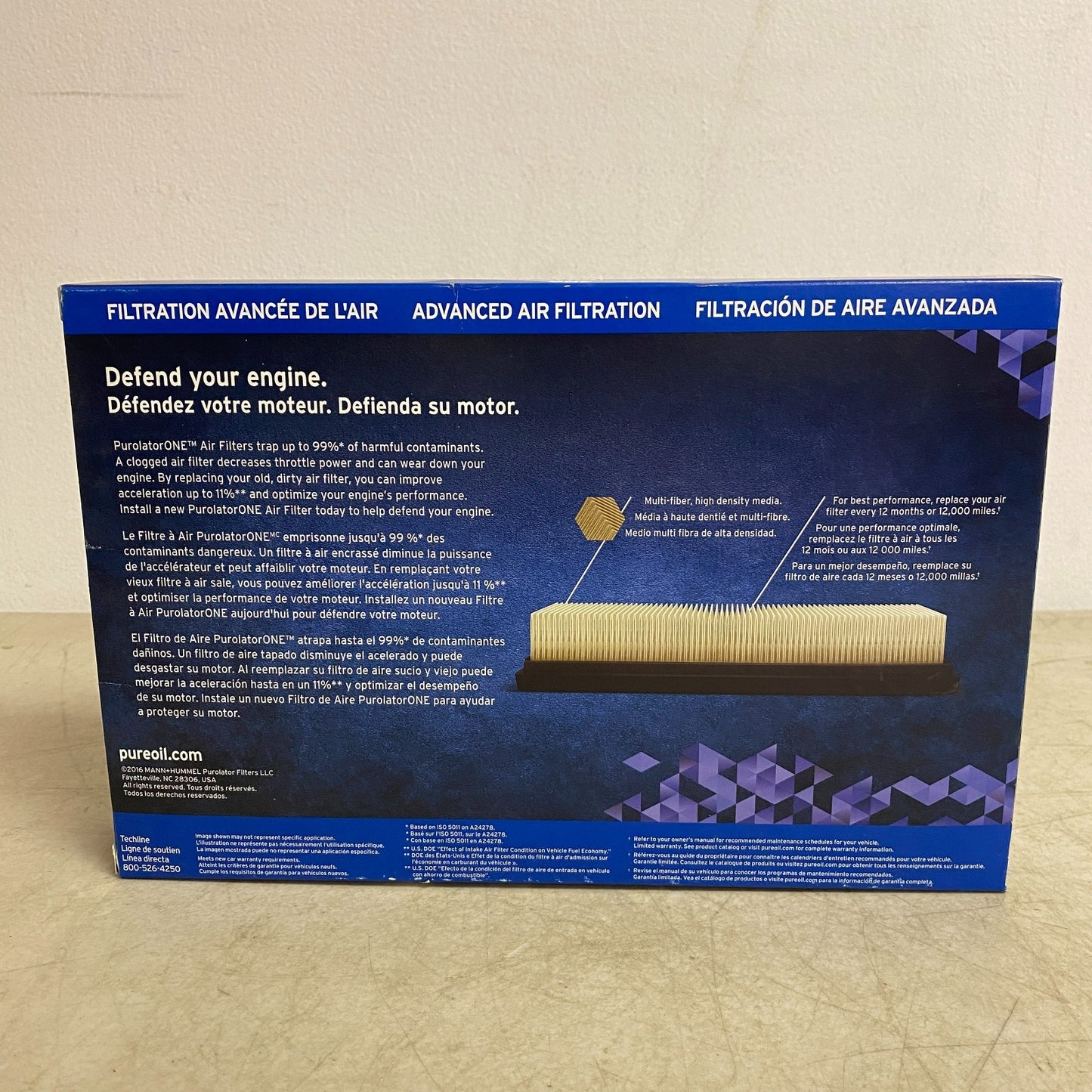 PUROLATOR One Engine Air Filter Panel Model A24832