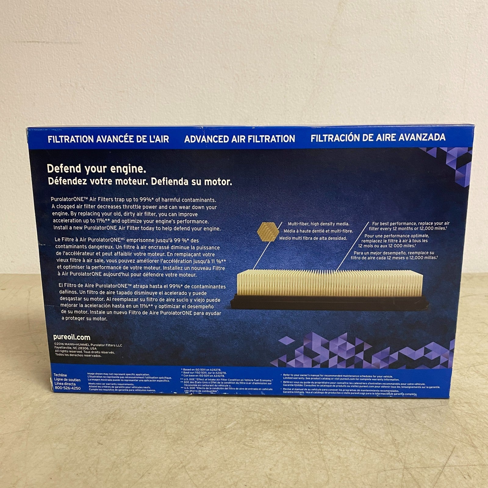 PUROLATOR One Engine Air Filter Panel Model A24832