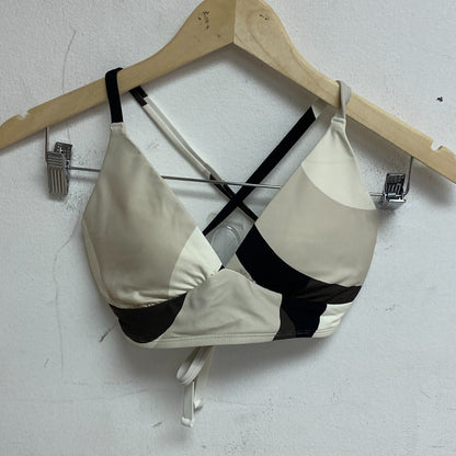 Calia Women's Triangle Bikini Top Wavy Block Neutral WSA23201PRT Brand New!