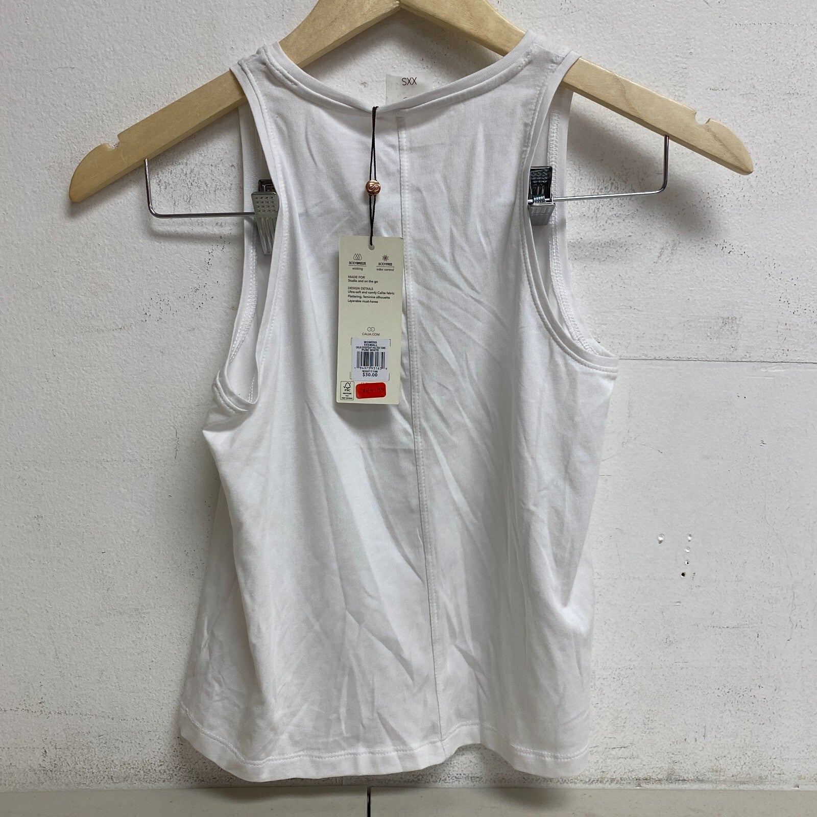 Calia Women's Everyday Halter Tank Pure White WAX11198WP BRAND NEW