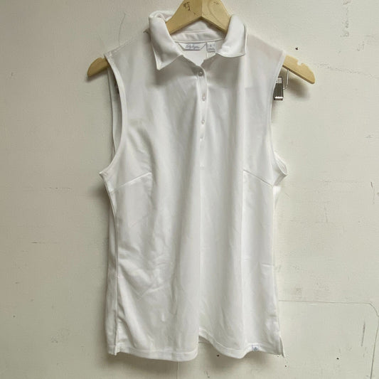 Walter Hagen Women's Pique Sleeveless Golf Polo White Sleeveless WGH11400S23