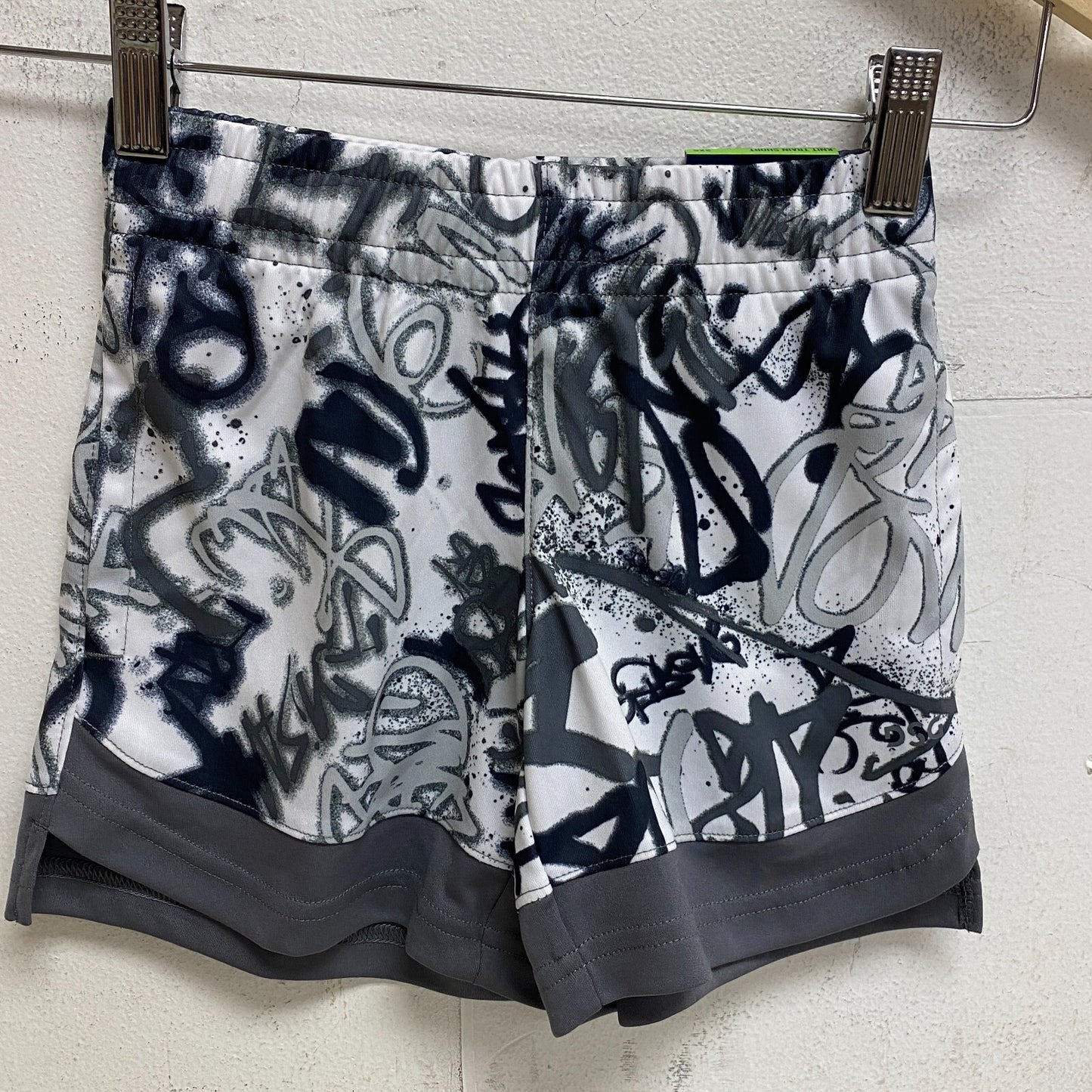 DSG Boys' Knit Training Shorts Athletic Fit Multi Tagger Pure White DAB13103PRT