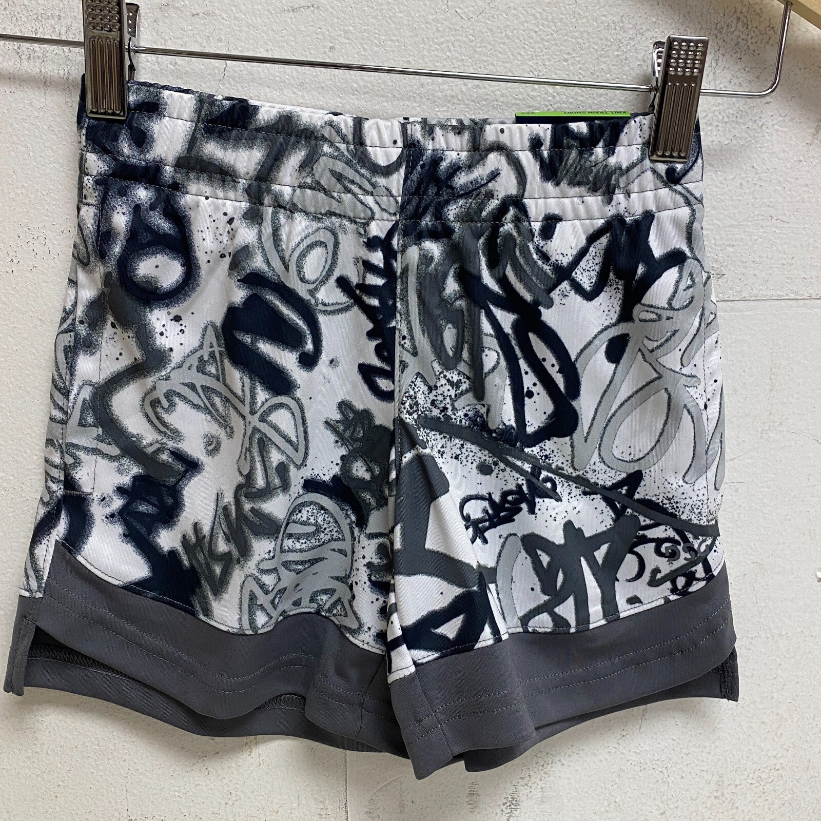 DSG Boys' Knit Training Shorts Athletic Fit Multi Tagger Pure White DAB13103PRT