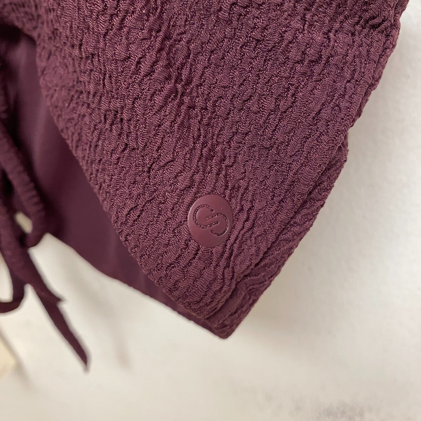 CALIA WOMENS SWIM COLLICTION TIE BACK BIKINI TOP WINE WSA23200N BRAND NEW!