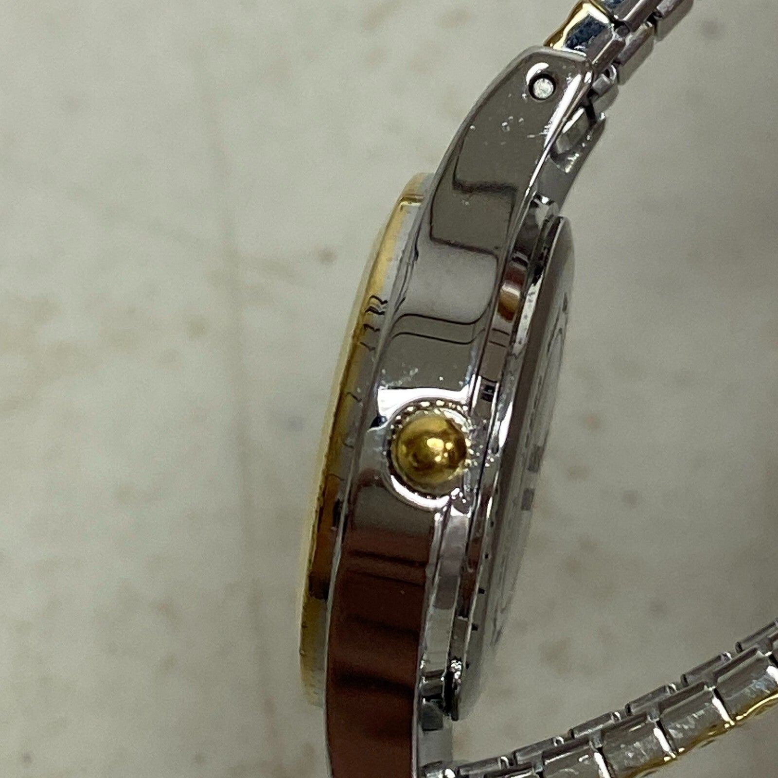 Armitron Watch Japan Quartz Women Dual Tone Gold Plated Stretch Steel 75/5420TTG