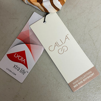 Calia Womens Swim Boyshort Patchwork Stylish Trendy Summer WSA21502PRTX