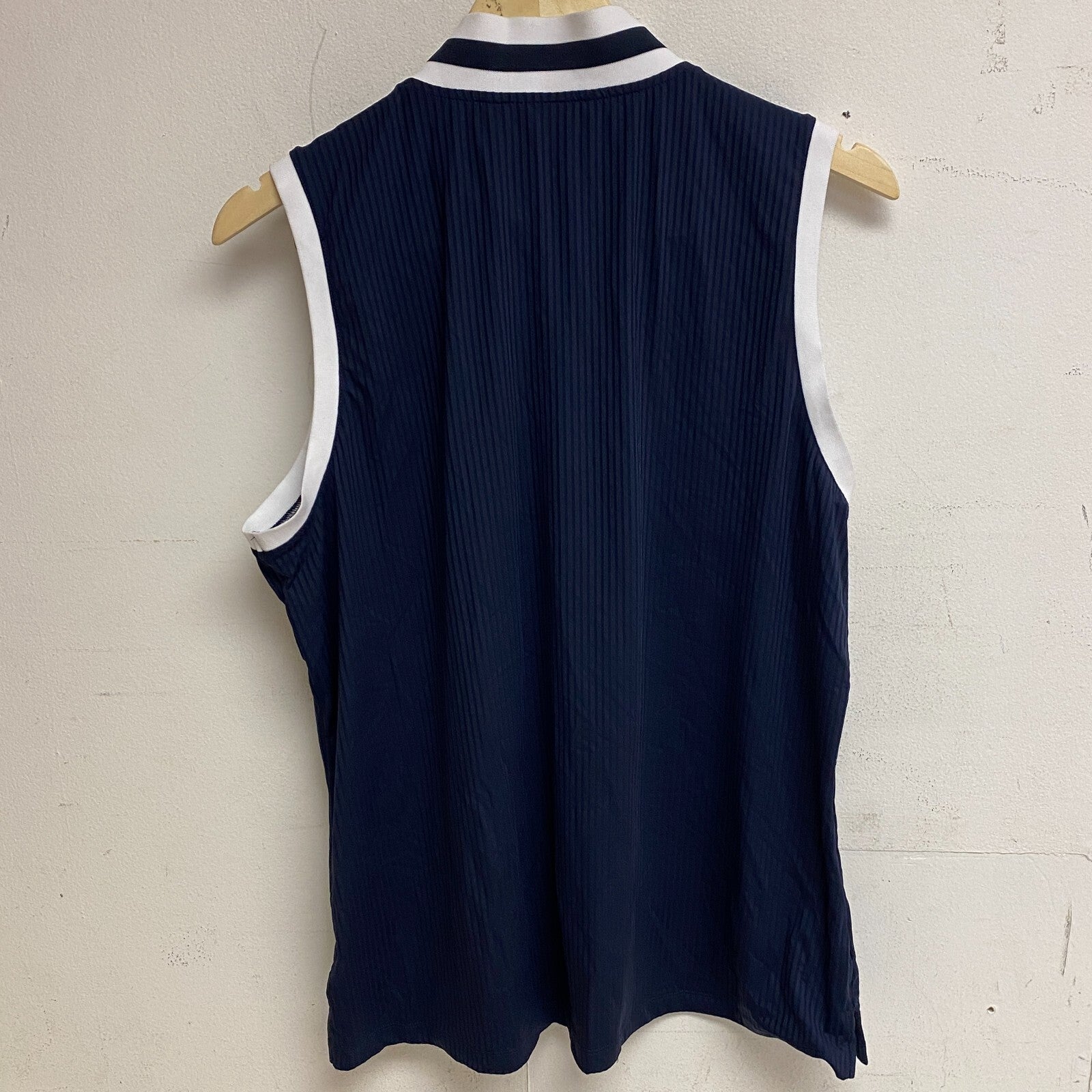 Lady Hagen Women's Smart Sleeveless Striped Polo Navy Blazer /White WGH11469 New