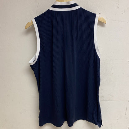 Lady Hagen Women's Smart Sleeveless Striped Polo Navy Blazer /White WGH11469 New