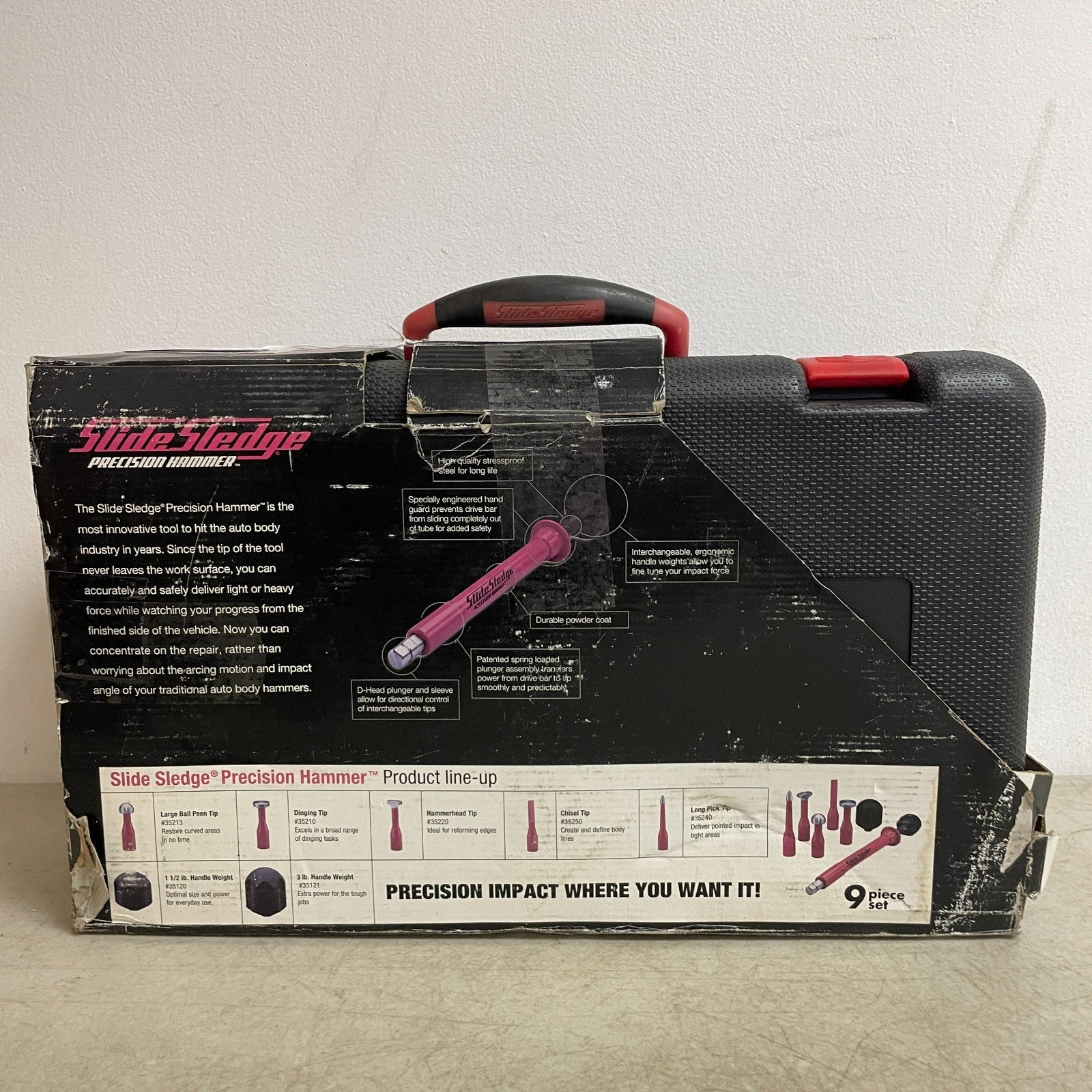 Slide Sledge Precision Hammer 9-Pc Set Interchangeable Tips 35050