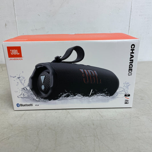 JBL Charge 6 Black Portable Bluetooth Waterproof Speaker Power bank NEW!!