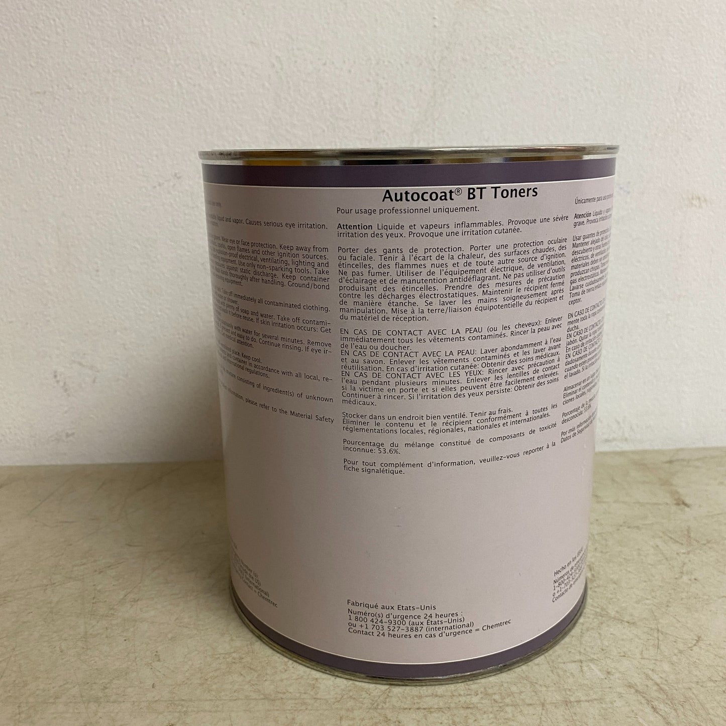 AkzoNobel Sikkens Autocoat BT B663 Blue Violet Toner 1 US Gallon