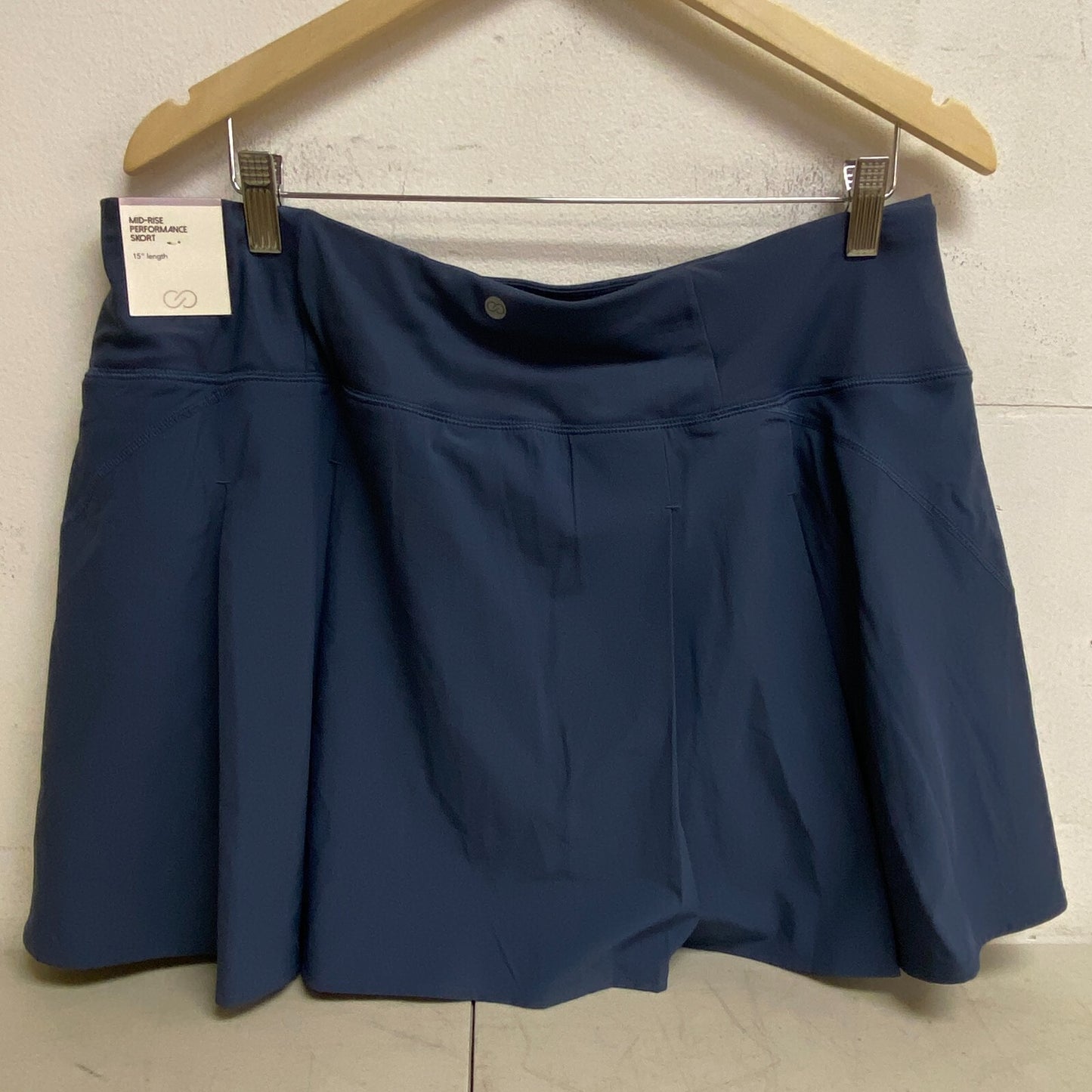 CALIA Women's 15" Performance Mid Rise Skort Ardosia Slate WAX12379 New