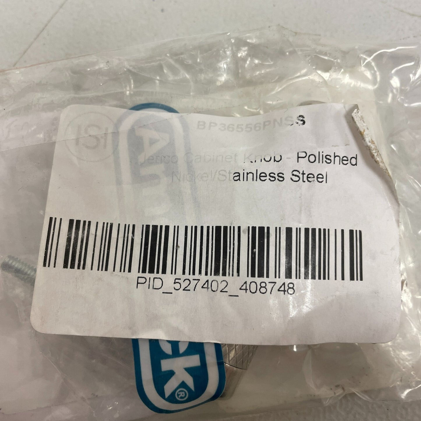 Amerock Esquire 2‑5/8″ T‑Knob Polished Nickel/Stainless Steel BP36556PNSS