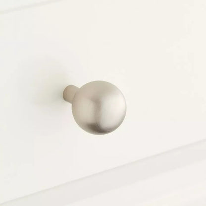 Signature Hardware 2 PACK Osian 1″ Solid Brass Round Cabinet Knob Brushed Nickel