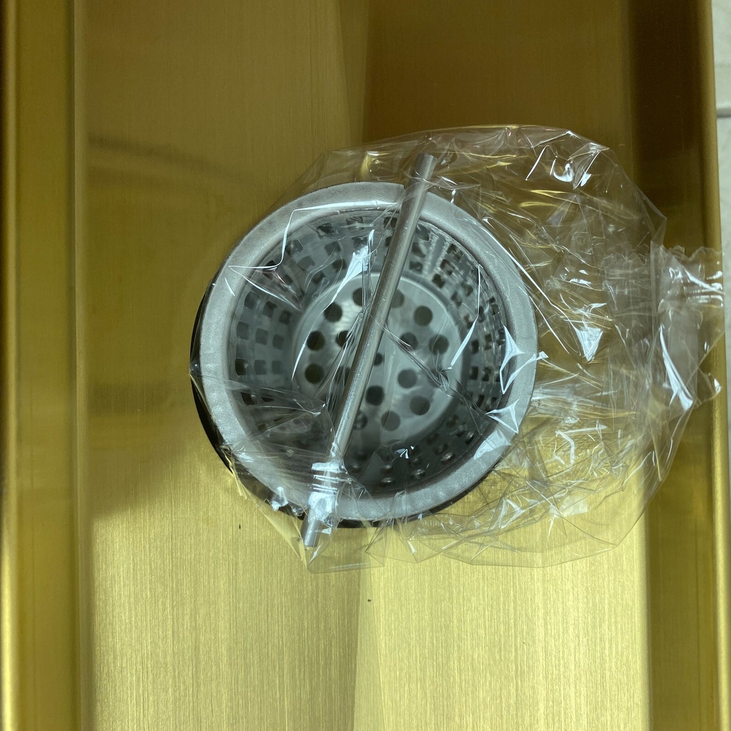 Signature Hardware 48" Cohen Linear Tile-In Shower Drain - Polished Brass